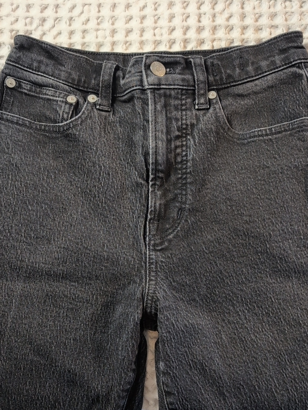 Madewell Black Denim Jeans 90s Straight Size 25